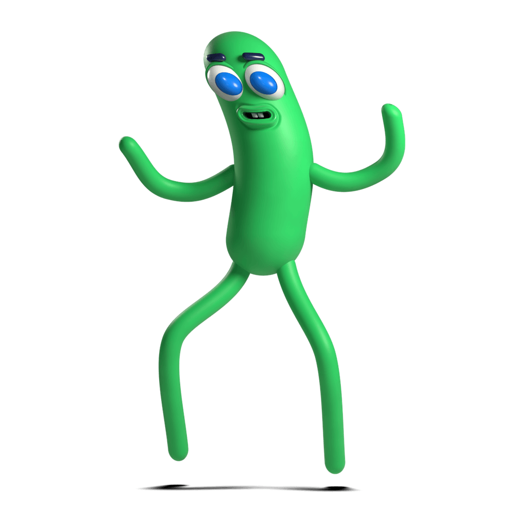 Nobody with both arms up and a big smile
