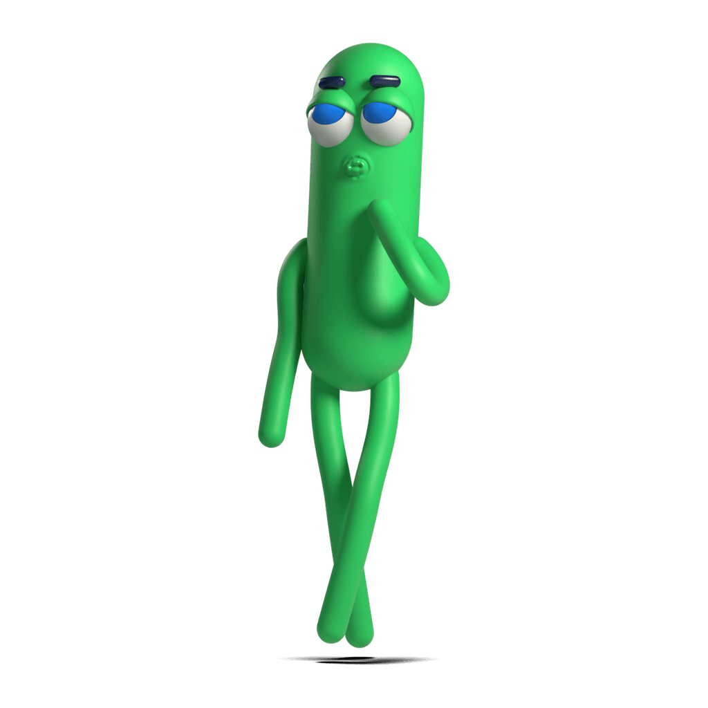Nobody with one arm raised to its chin, looking up